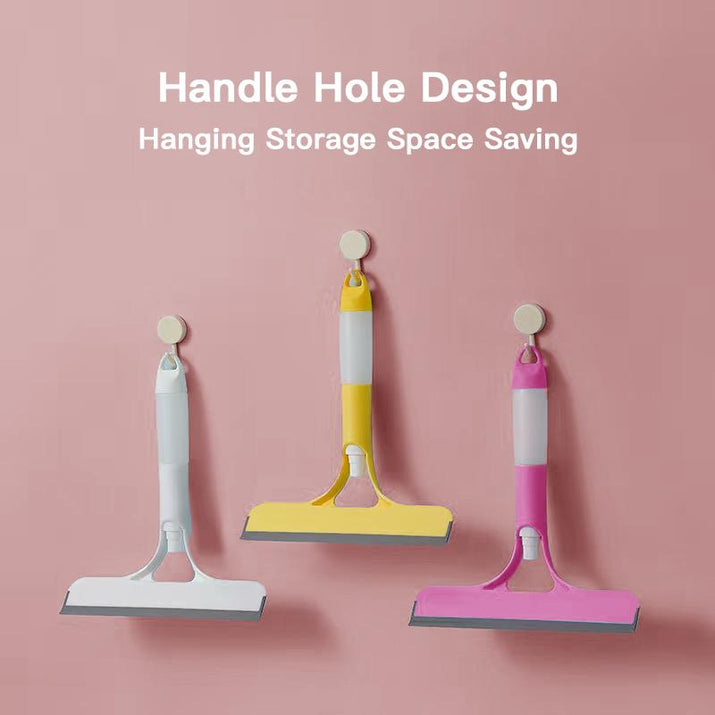 3-In-1 Glass Cleaner Scraper + Squeegee + Scrubber + Spray in One Design, Easy to Deal with Home Windows, Mirrors and Car Windscreen Cleaning! Efficient Cleaning, One Scrape and You'Re Clean!