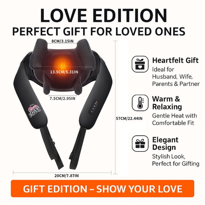 MASGRE Cordless Neck and Shoulder Massager with Heat – 6D Deep Kneading Electric Massage Pillow for Neck, Back, Legs, and Full Body Relaxation – Perfect for Home, Office and Car – Holiday Gift Idea Relaxing