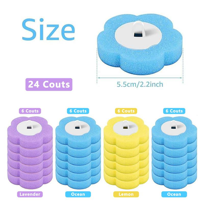 Snofrid Disposable Toilet Brush, Toilet Bowl Wand Holder Set with 24PCS Cleaner Refills, Bathroom Cleaning System for Sink Bathtub Drain Wash Basin Urinal，Wall-Mount Scrubbing Toilet Brush Bathroom Cleaning Kit